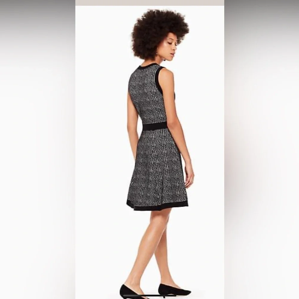 Kate Spade Black and White Textured sweater Dress